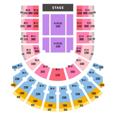 張信哲未來式2.0世界巡迴演唱會-@台北小巨蛋-票區圖